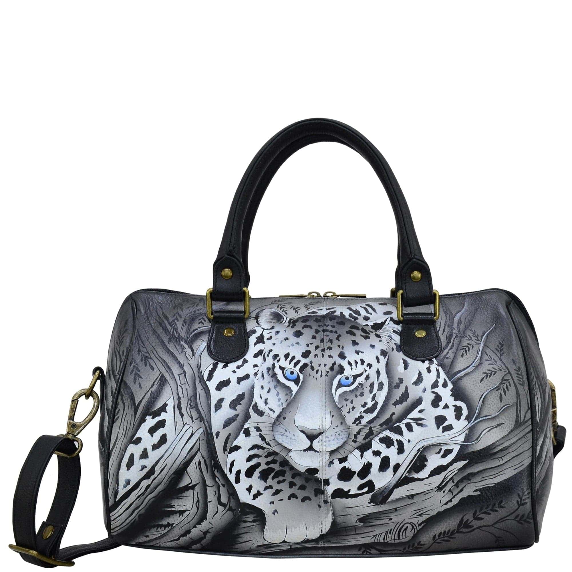 African Leopard Zip Around Satchel - 8039