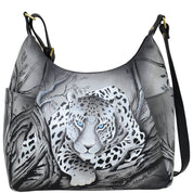 African Leopard Large Multi Pocket Hobo - 8060