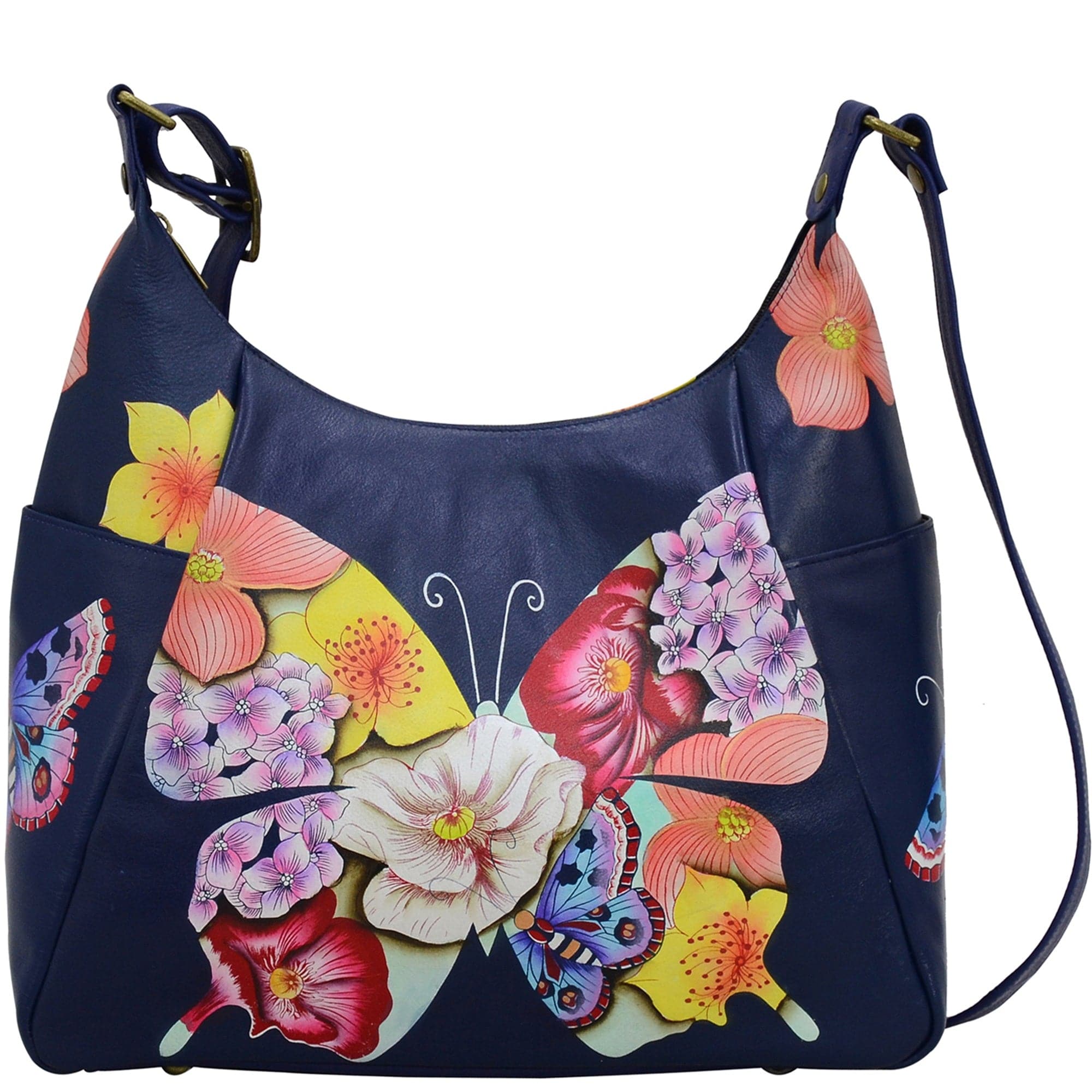 Butterfly Mosaic Large Multi Pocket Hobo - 8060