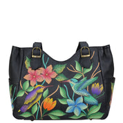 Birds in Paradise Black Shoulder Bag - 8065