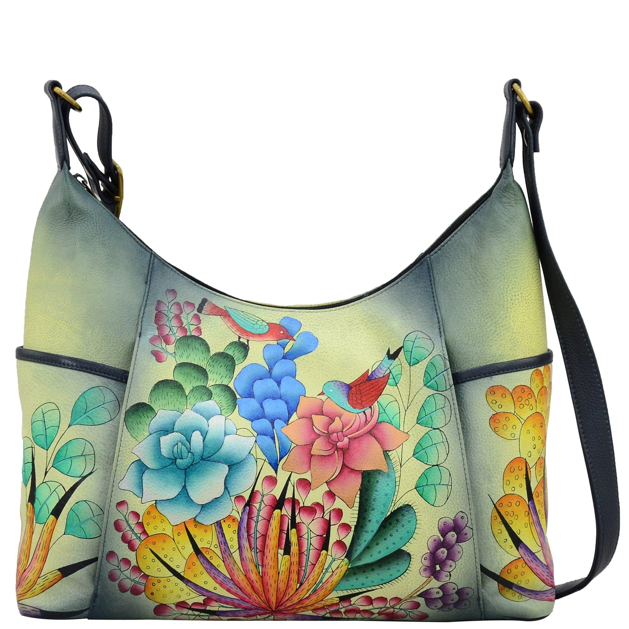 Succulent Dreams Large Shoulder Hobo - 8082