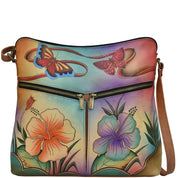 Antique Hibiscus Large Crossbody - 8202