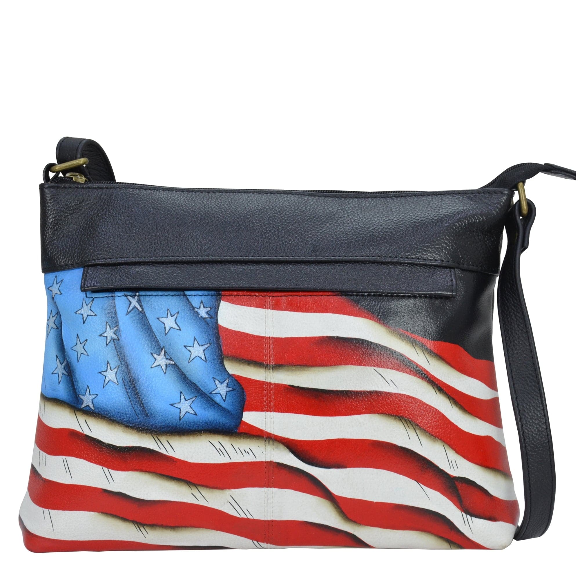 Stars and Stripes Black Medium Crossbody - 8240