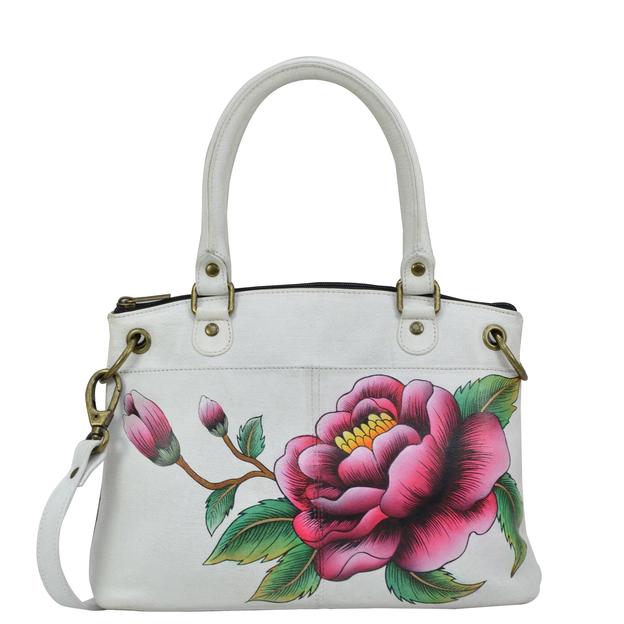 Peony-Ivory Small Satchel - 8252