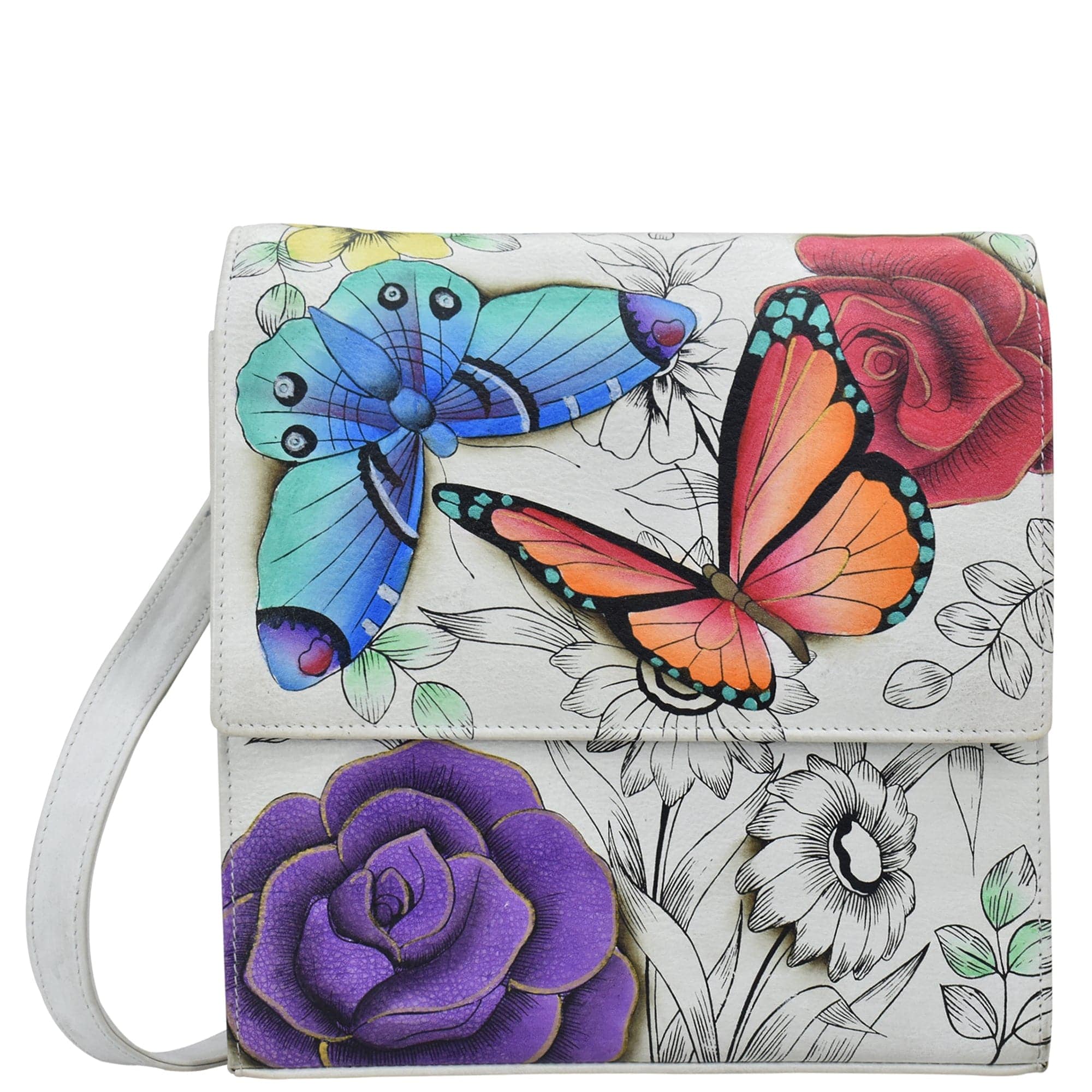 Floral Paradise Flap Crossbody Organizer - 8318