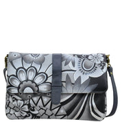 Patchwork Pewter Medium Flap Messenger - 8329