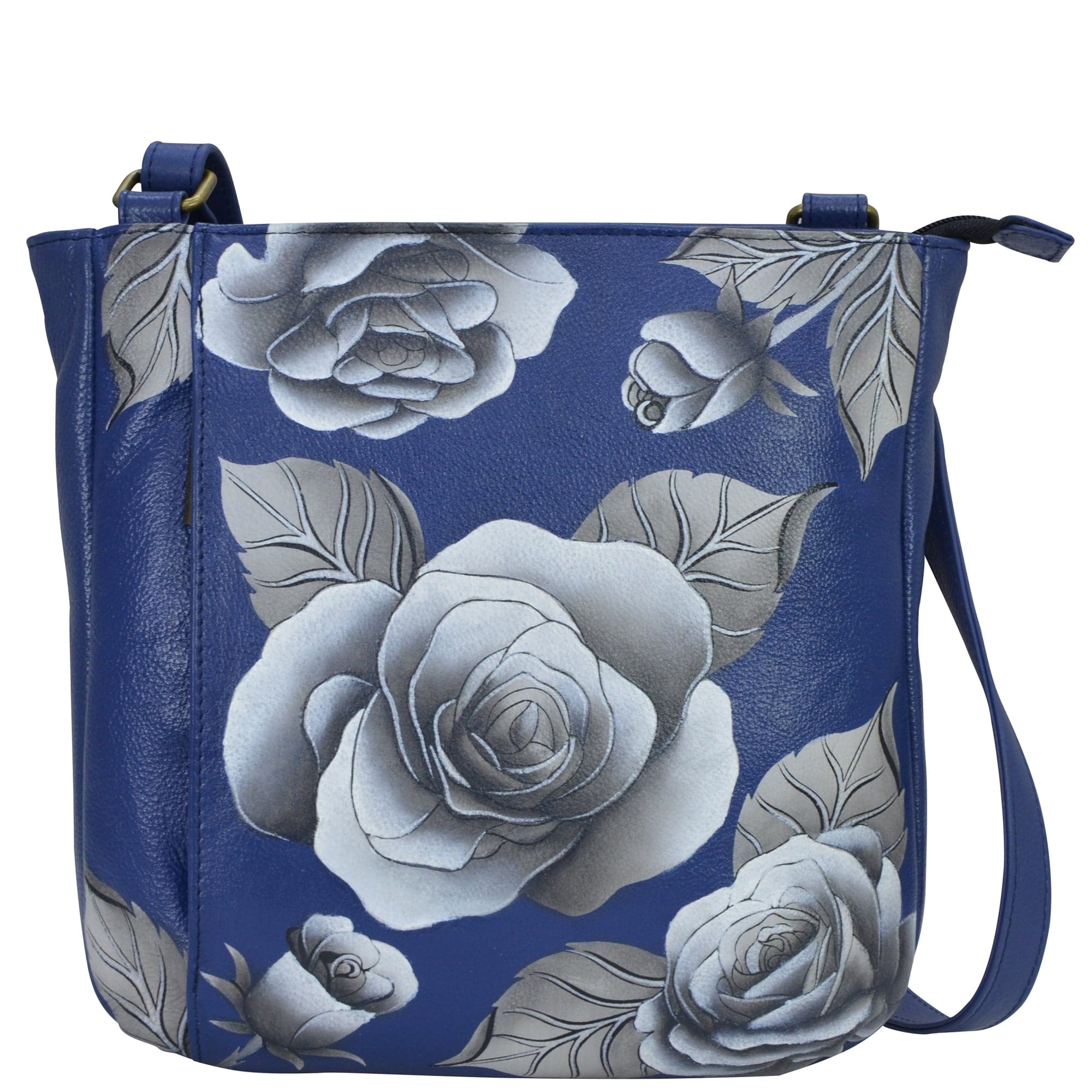 Romantic Rose Blue Medium Crossbody - 8341