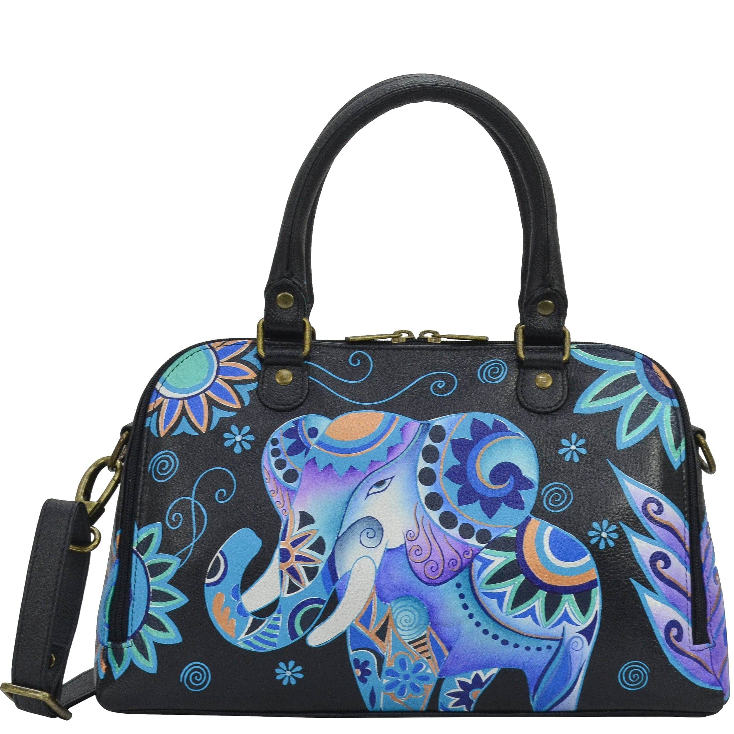 Blue Elephant Wide Organizer Satchel - 8368