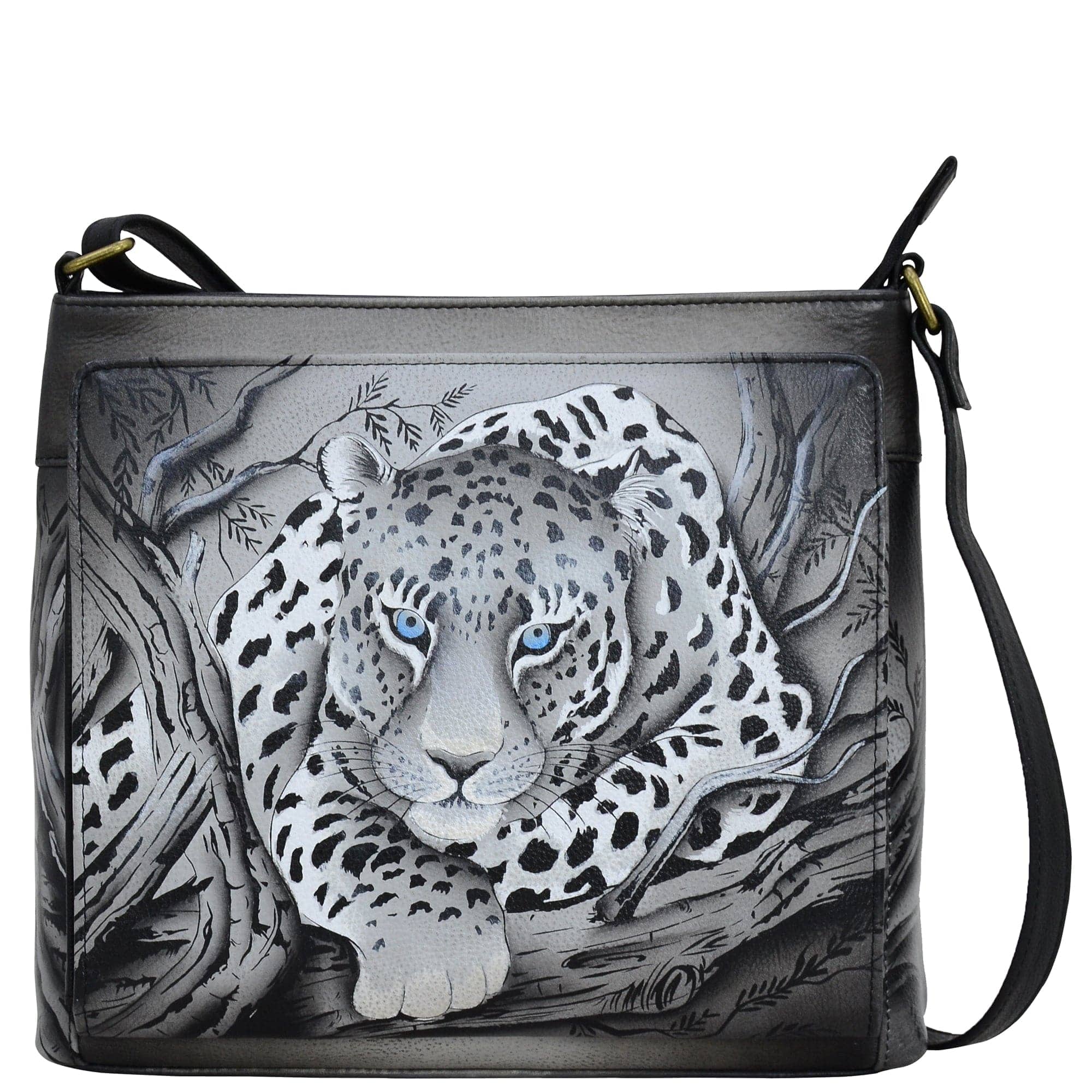 African Leopard Organizer Crossbody - 8371