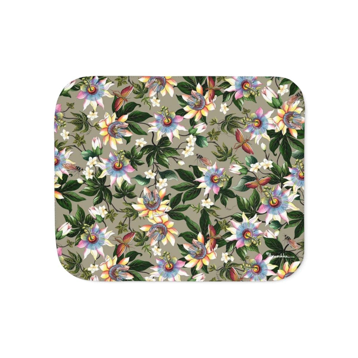 Floral Passion Sherpa Blanket