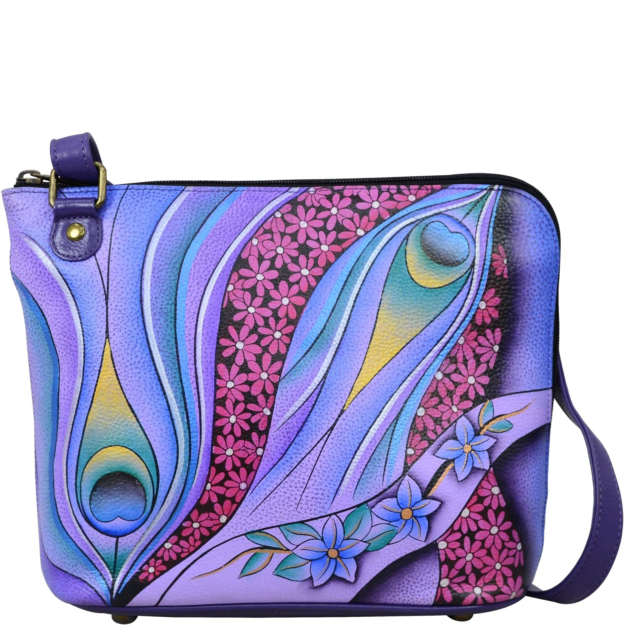 Dreamy Peacock Dewberry Organizer Crossbody - 8396