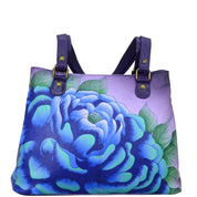 Precious Peony Eggplant Shoulder Satchel - 8397