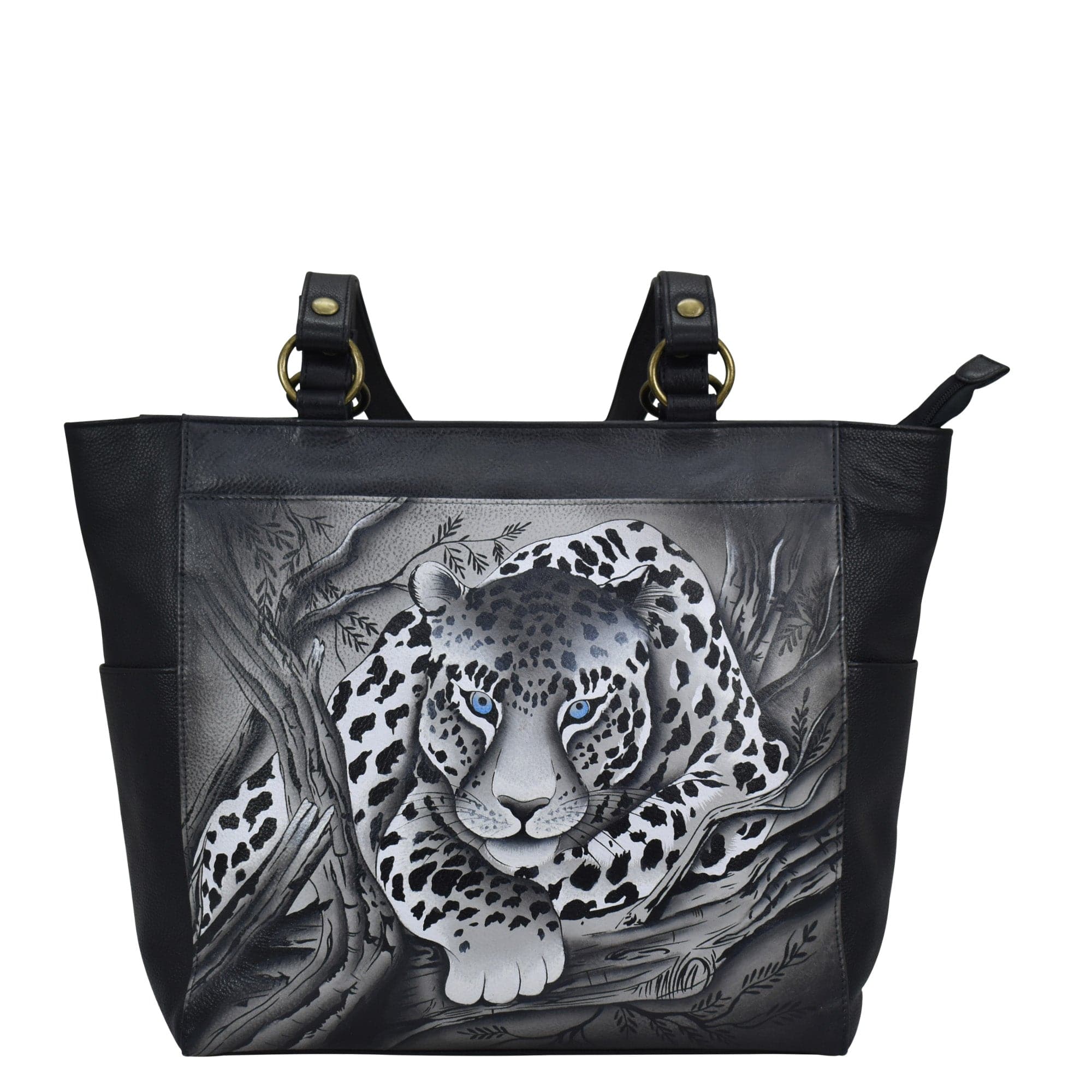 African Leopard Large Shoulder Tote - 8434