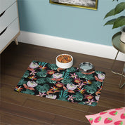 Island Escape Black Pet Food Mat