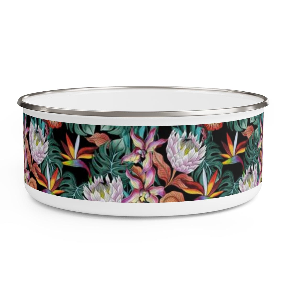 Island Escape Black Enamel Bowl