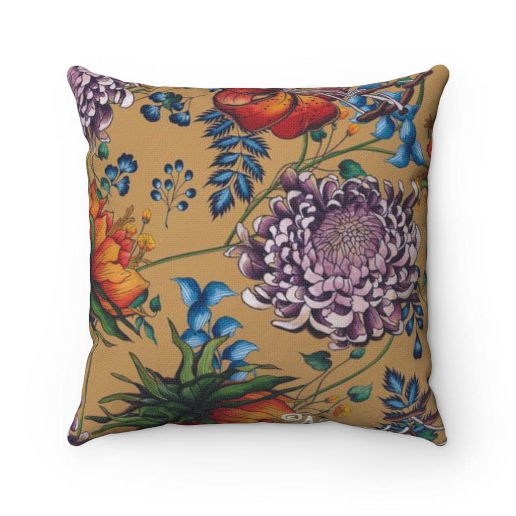 Caribbean Garden Polyester Square Pillow