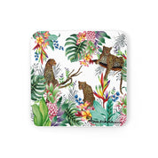 Anuschka Cork Back Coaster, Jungle Queen Ivory printing in White color. 
