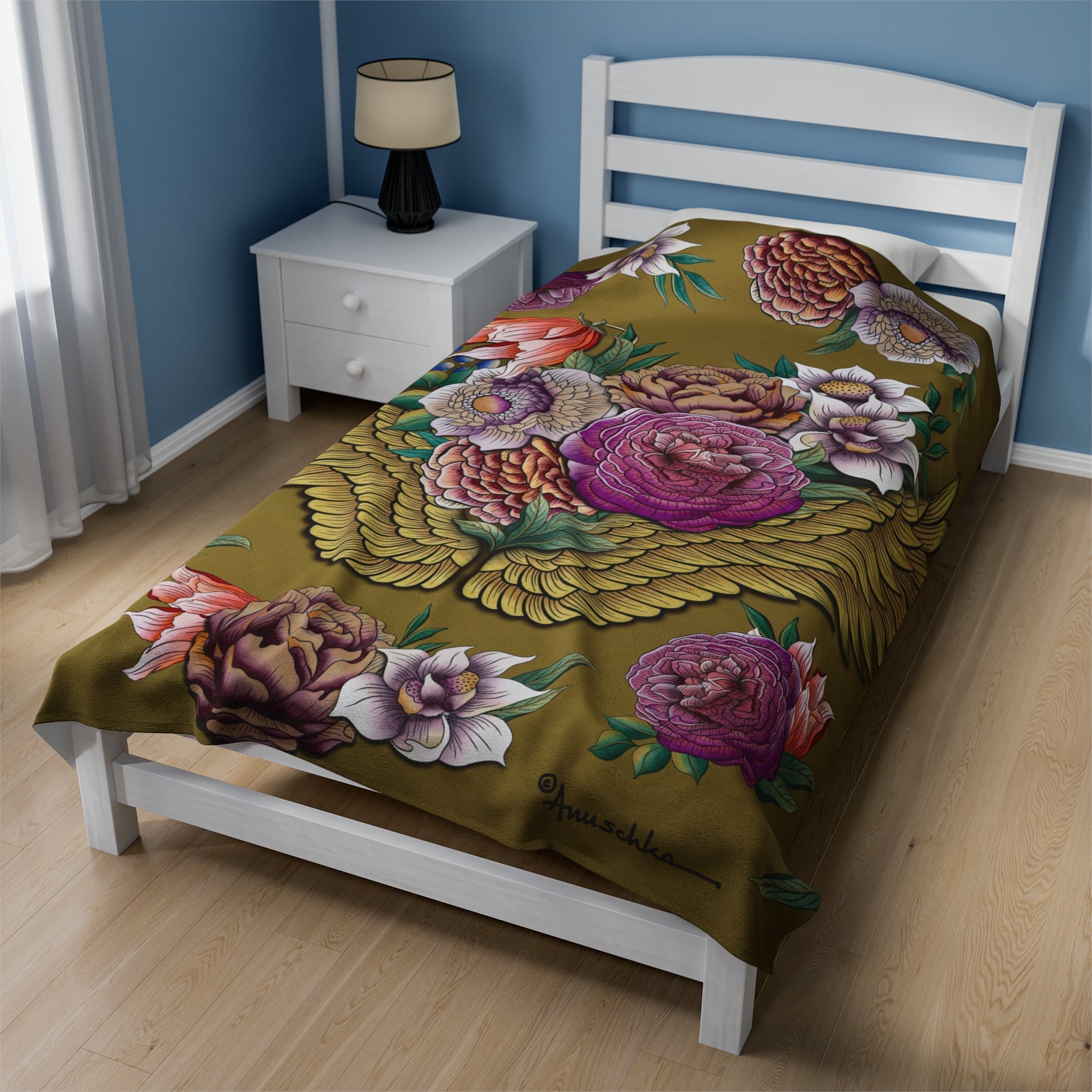 Angel Wings Velveteen Plush Blanket