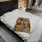 Caribbean Garden Velveteen Plush Blanket