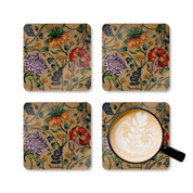 Caribbean Garden Corkwood Coaster Set