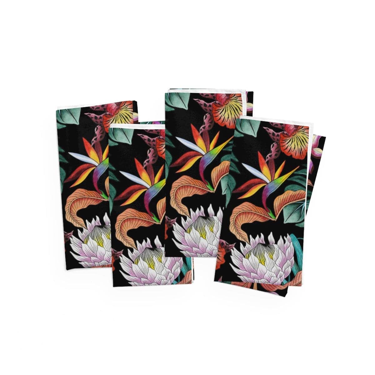 Island Escape Black Table Napkins (Set of 4)