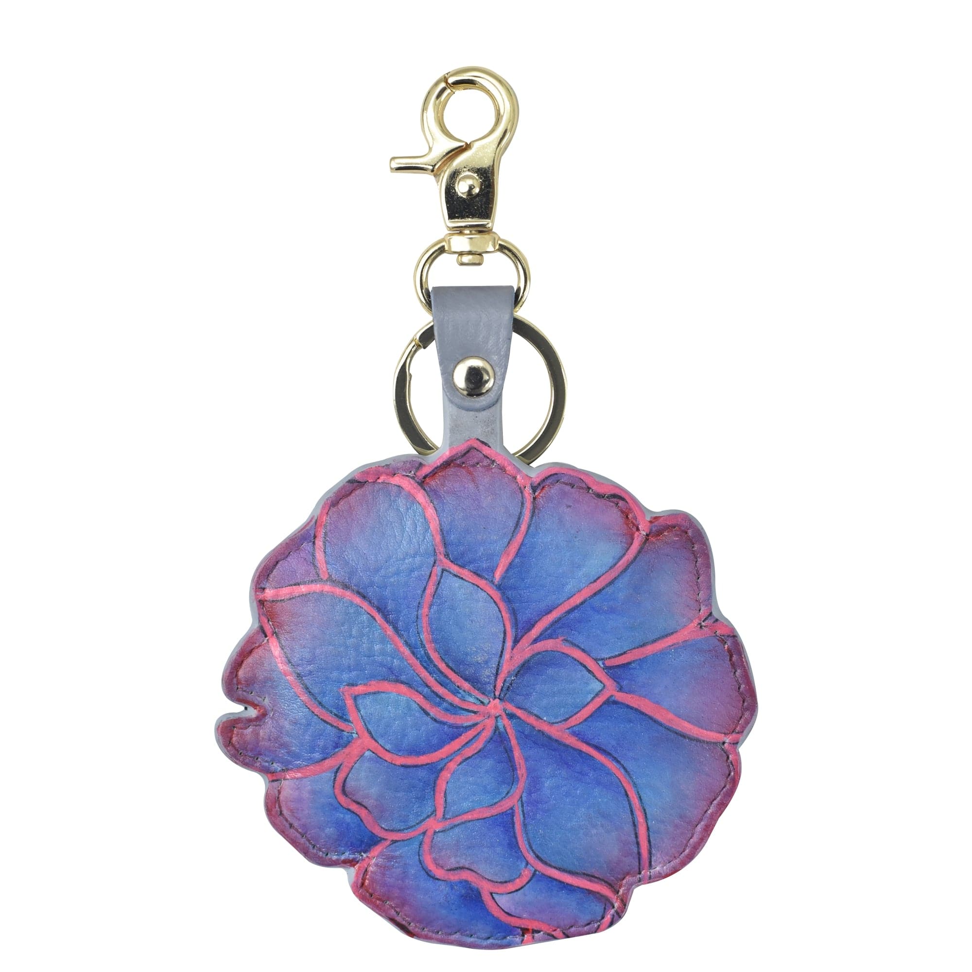 Desert Garden -Painted Leather Bag Charm-K0009- Keycharms