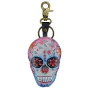 Calaveras de Azúcar-Painted Leather Bag Charm-K0018- Keycharms