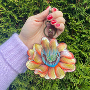 Painted Leather Bag Charm - K0033 - Keycharms