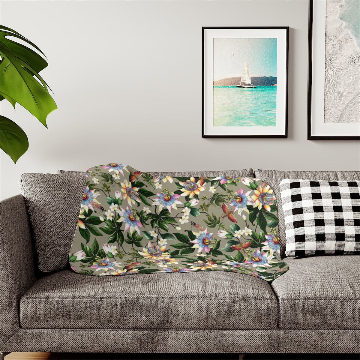 Floral Passion Sherpa Blanket