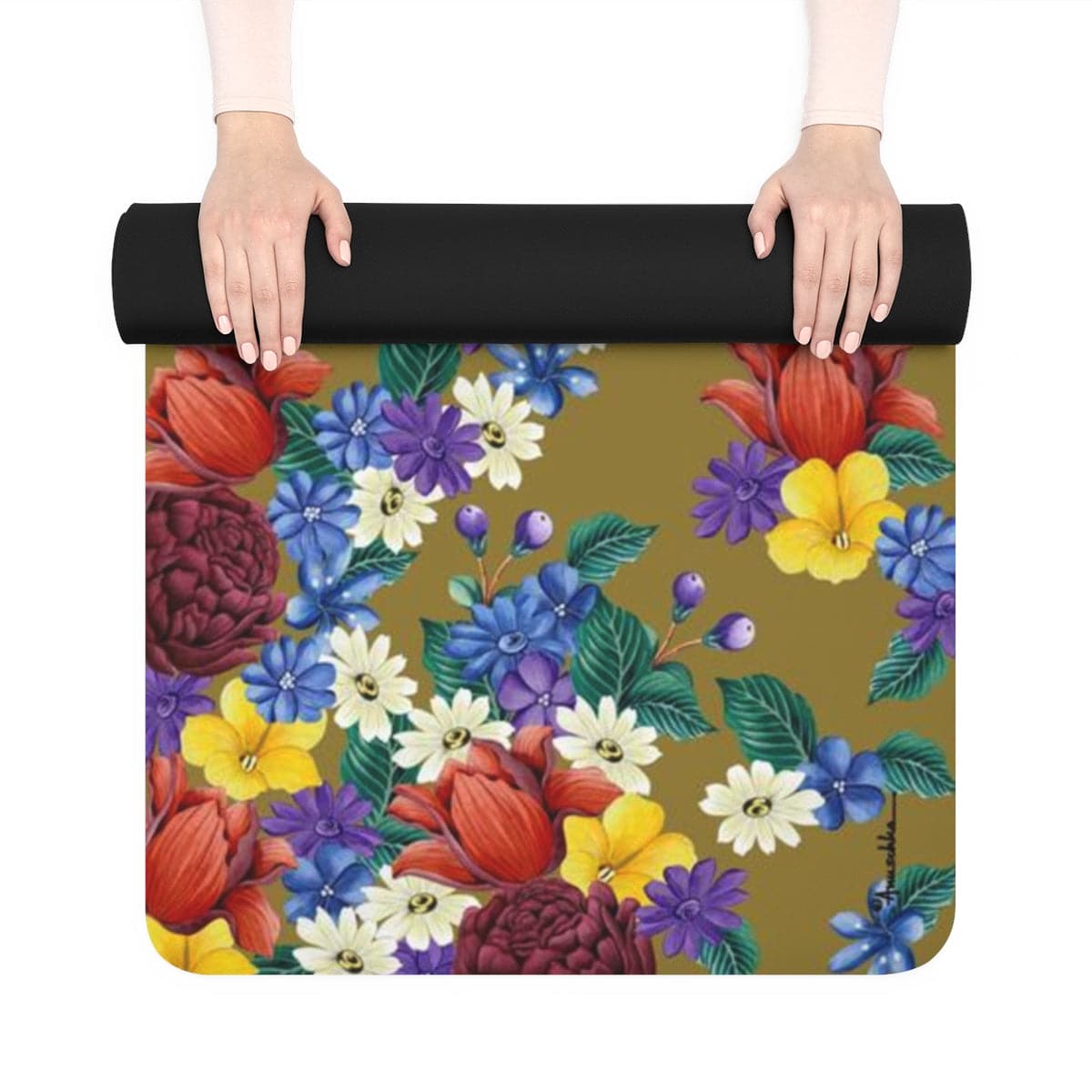 Dreamy Floral Rubber Yoga Mat