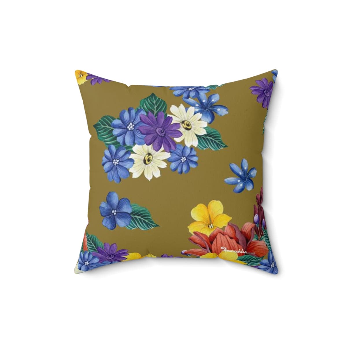 Dreamy Floral Polyester Square Pillow