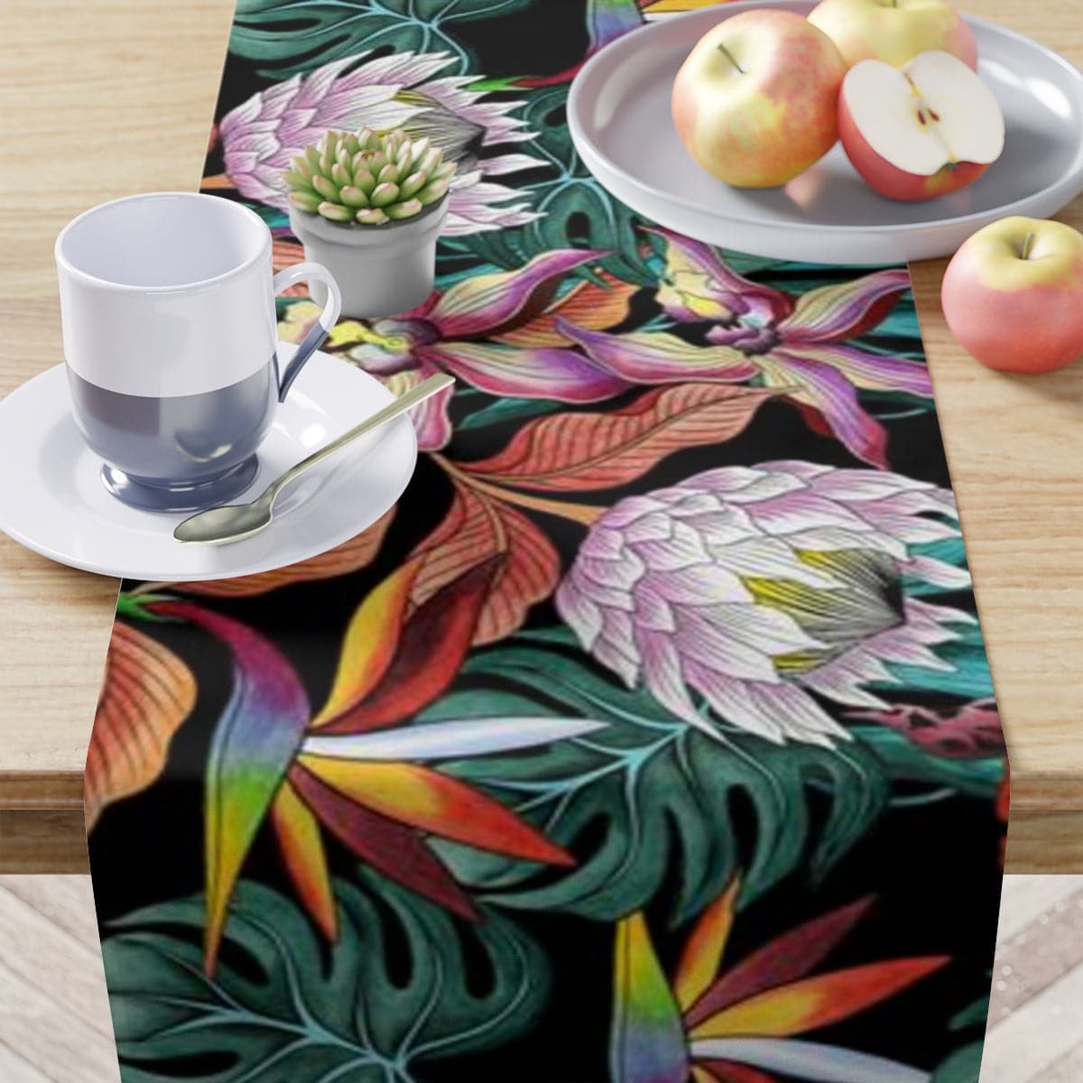 Island Escape Black Table Runner