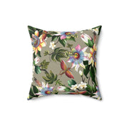 Floral Passion Polyester Square Pillow