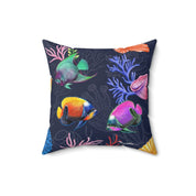 Mystical Reef Polyester Square Pillow