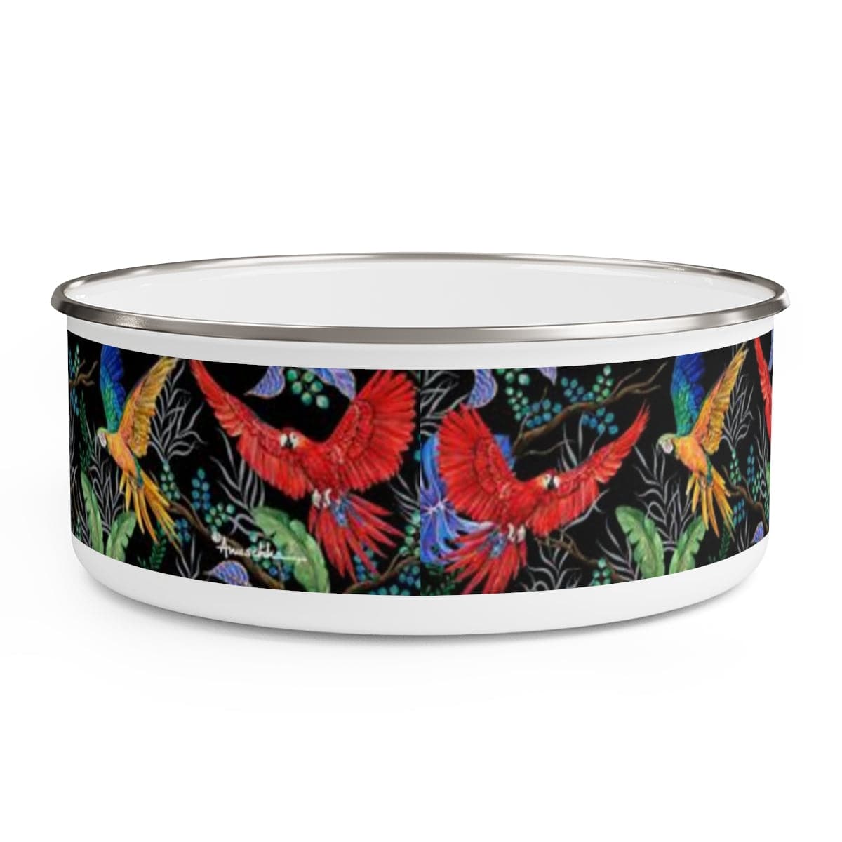 Rainforest Beauties Enamel Bowl