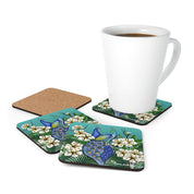 Peacock Love Cork Back Coaster