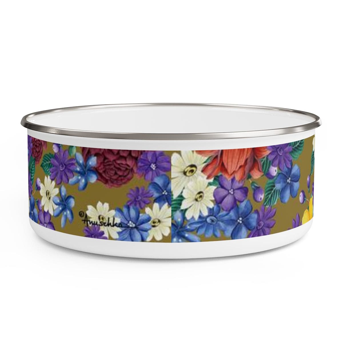 Dreamy Floral Enamel Bowl