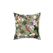 Floral Passion Polyester Square Pillow