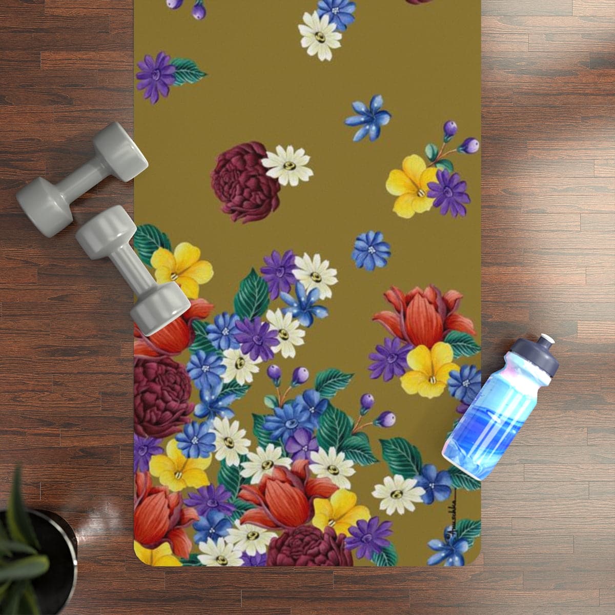 Dreamy Floral Rubber Yoga Mat