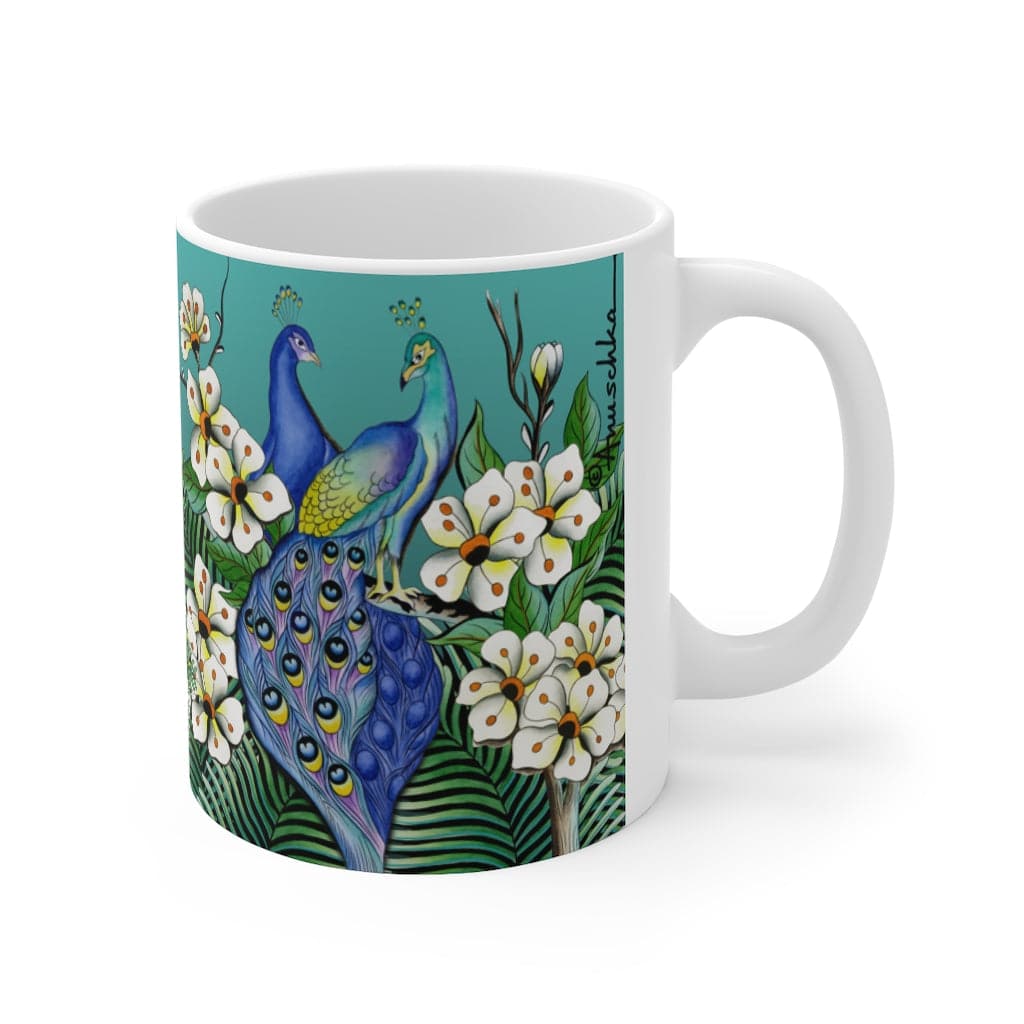 Peacocks At Dawn Coffee Mug (11 oz.)