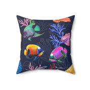 Mystical Reef Polyester Square Pillow