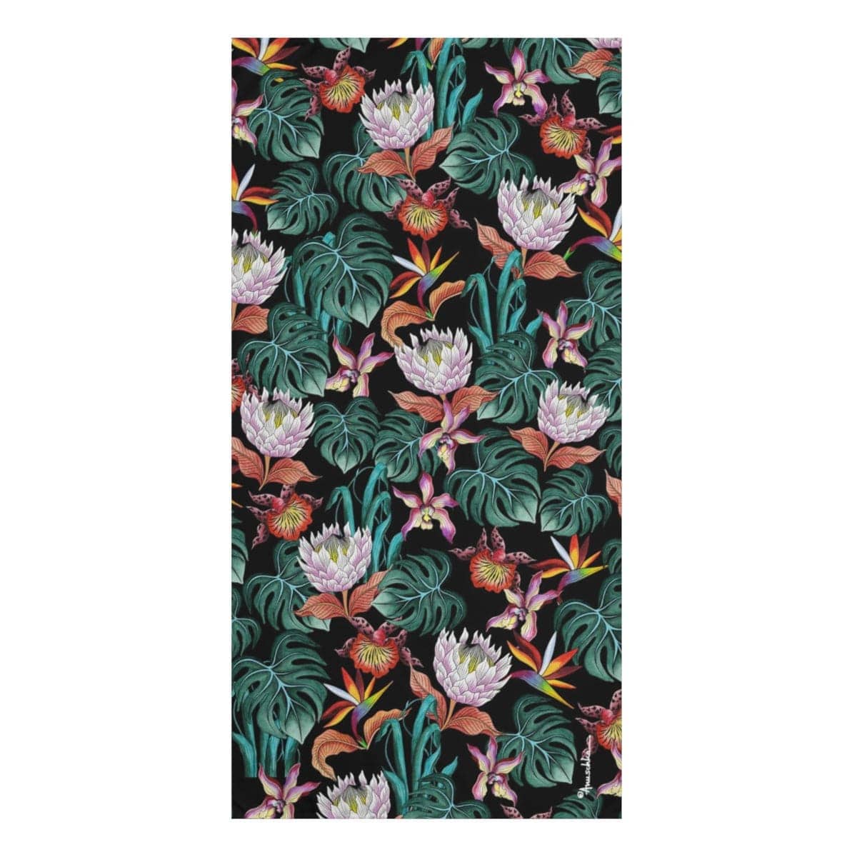 Island Escape Black Beach Towel