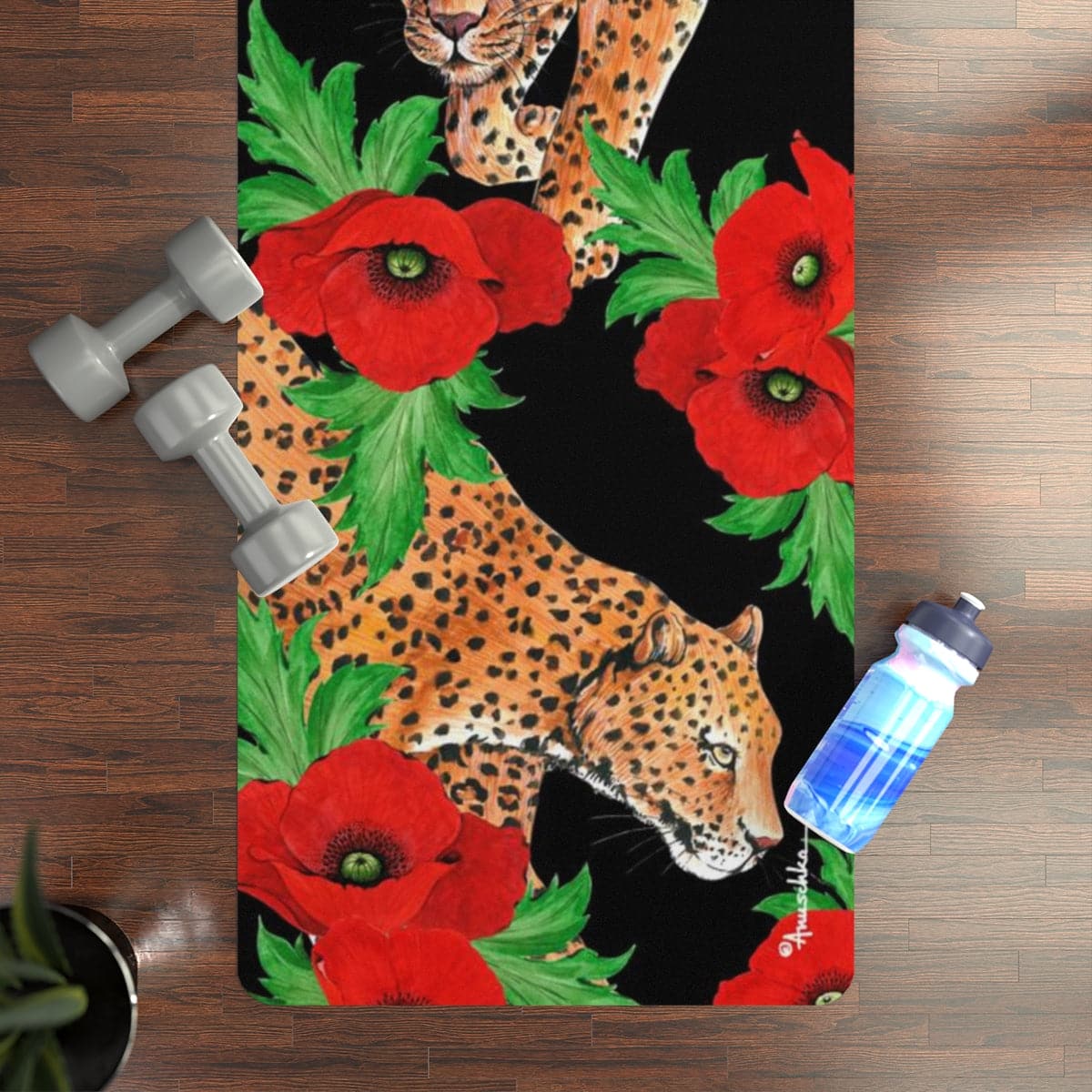 Enigmatic Leopard Rubber Yoga Mat