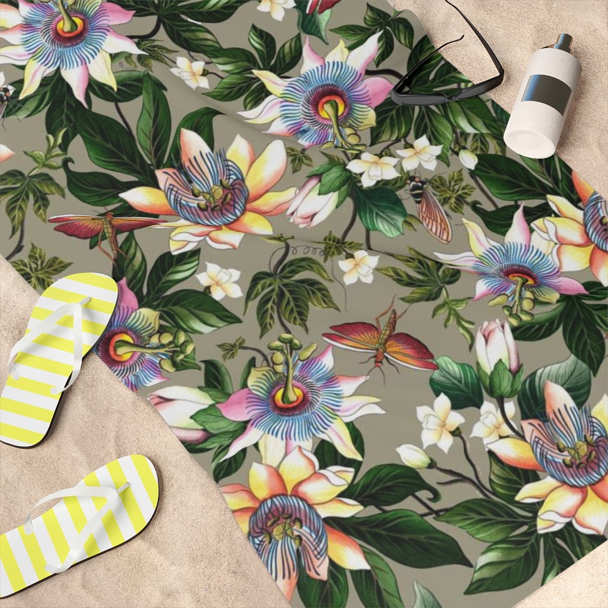 Floral Passion Beach Towel
