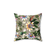 Floral Passion Polyester Square Pillow