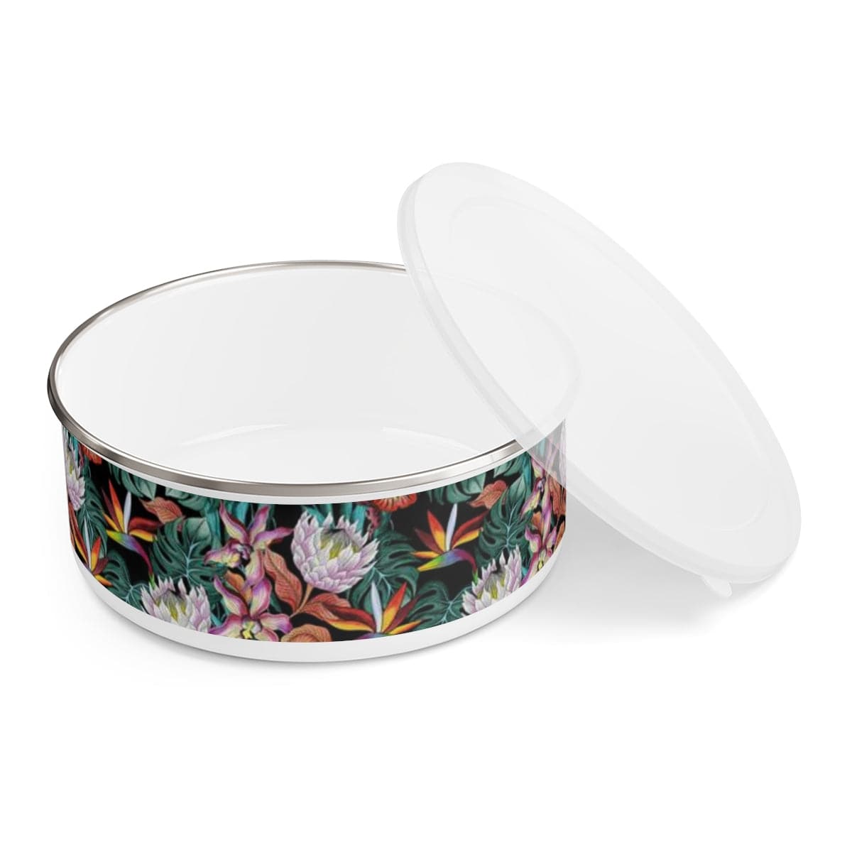 Island Escape Black Enamel Bowl