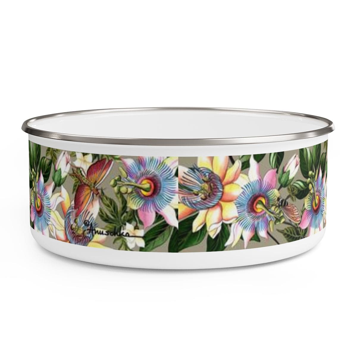 Floral Passion Enamel Bowl